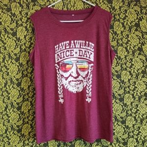Willie Nelson Willie Nice Day Muscle Tank